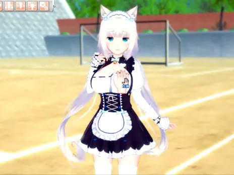 [Hentai Game Koikatsu! ]Have sex with Big tits NEKOPARA Vanilla.3DCG Erotic Anime Video.