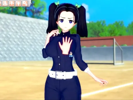 [Hentai Game Koikatsu! ]Have sex with Big tits Demon Slayer Aoi Kanzaki.3DCG Erotic Anime Video.