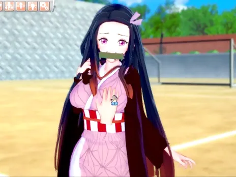 [Hentai Game Koikatsu! ]Have sex with Big tits Demon Slayer Nezuko.3DCG Erotic Anime Video.