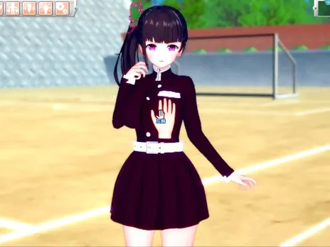 [Hentai Game Koikatsu! ]Have sex with Big tits Demon Slayer Kanao Tsuyuri.3DCG Erotic Anime Video.