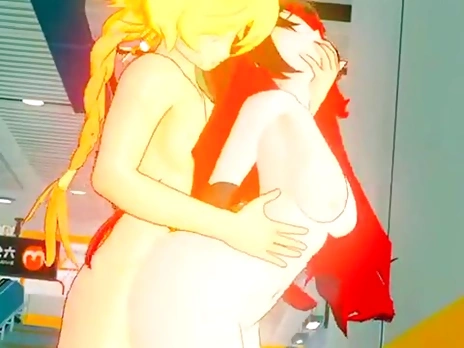 Aether fucks her in the subway - Genshin Impact