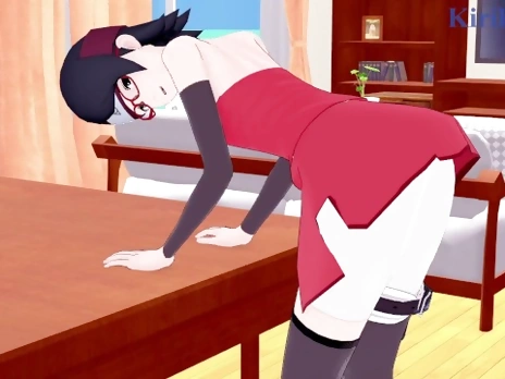 Sarada Uchiha and Naruto Uzumaki have intense sex in the living room. - BORUTO Hentai