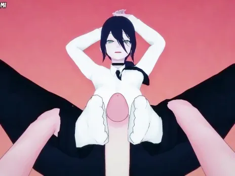 Chainsaw Man Reze Gives You A Footjob Hentai POV