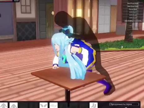 aqua konosuba anal fuck