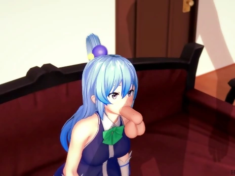 Konosuba: Aqua Takes A Full Load In The Living Room