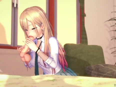 My Dress Up Darling: Marin strips down to show her lustful nature.