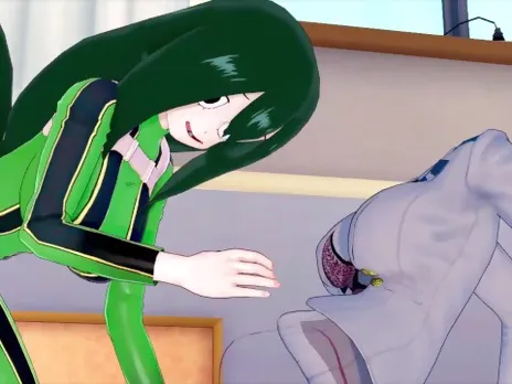 FUTA MY HERO ACADEMIA TORU HAGAKURE X TSUYU ASUI (3D HENTAI)