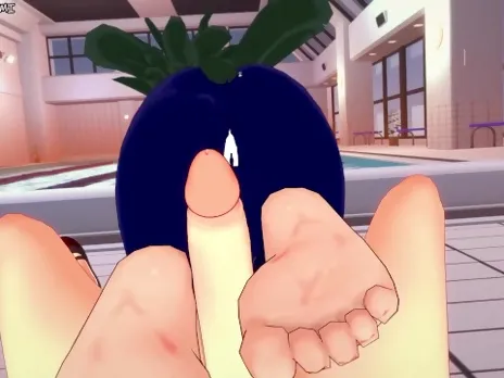 Tsuyu Asui Gives You a Footjob To Train Her Sexy Body! My Hero Academia Feet Hentai POV