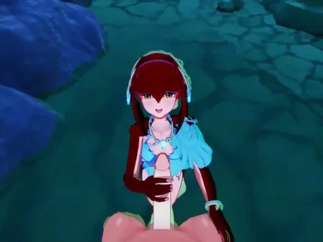POV fucking Mipha in the water - Zelda Breath of the Wild Hentai.