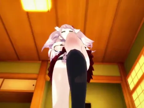 Hentai POV Feet Mukuro Ikusaba Disguised as Junko Enoshima Danganronpa