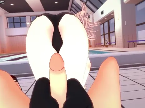 Junko Enoshima Gives You a Footjob To Train Her Sexy Body! Danganronpa Feet Hentai POV