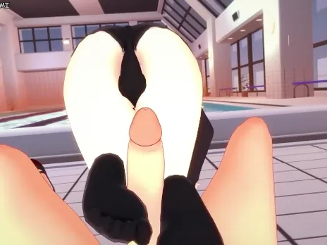 Miu Iruma Gives You a Footjob To Train Her Sexy Body! Danganronpa Feet Hentai POV