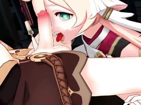 Yanfei Blowjob - Genshin Impact Hentai 3D FULL HD 60 FPS
