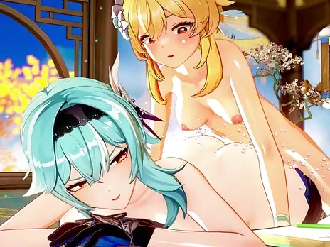 Eula x Lumine Futanari Sex ?? Genshin Impact ?? Hentai Animation