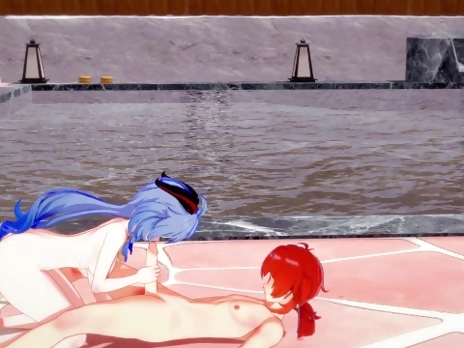 Ganyu Sex blowjob and Doggy [Uncensored 3D Hentai]