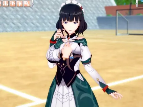 [Hentai Game Koikatsu! ]Have sex with Big tits Genshin Impact Katheryne.3DCG Erotic Anime Video.