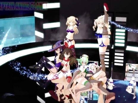 GENSHIN Mondstadt Girls Amber Mona Noelle Sucrose Fischl Barbara ?? HENTAI Sex-R34 Anime