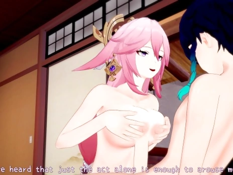 Horny Yae Miko getting Fucked Hentai Genshin Impact Uncensored