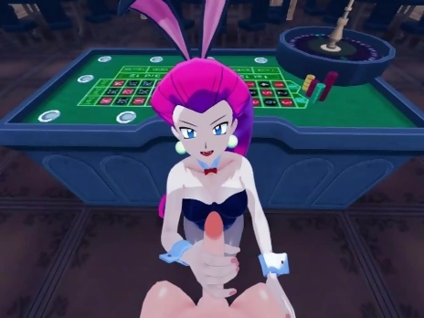 Jessie from Team Rocket gets fucked in a casino - POV Pokemon Hentai.