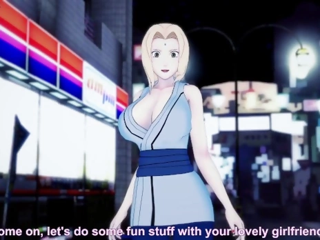 Tsunade from Naruto Fucks You In The Streets! Uncensored Hentai