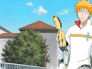 Bleach Hentai - Senna takes care of Ichigo's boner