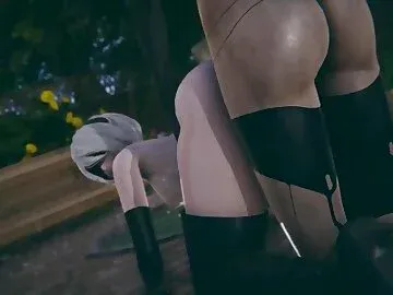 NieR: Automata / A2 fucks 2B [Futa] [3D]