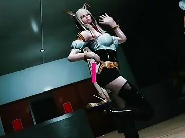 skyrim ahri 3P in the fitting room