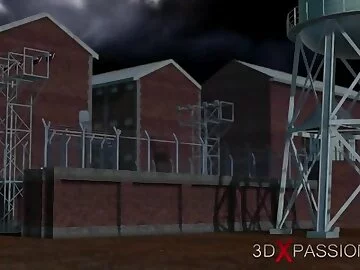Hot sex in jail! Harley Quinn fucks a female prison officer