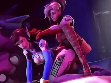 Futanari - Mercy & D.va Part 2