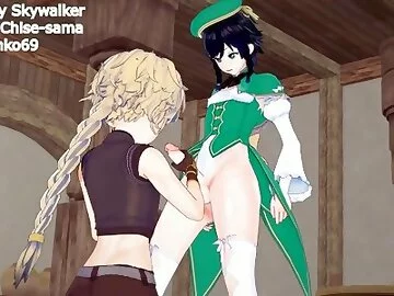 Genshin Impact: Venti fuck Aether