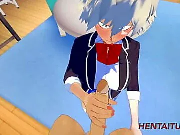 Boku No Hero Academia Hentai - Mitsuki Bakugou and Midoriya Izuku (Deku) Having Hard Sex. Boobjob, Blowjob and Fuck her pussy 1/3