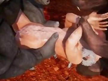 Wild Life - Jenny x Gulhragg the Rhino and Grok the Minotaur porn video