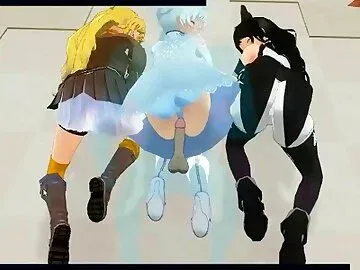 [CM3D2] - RWBY Hentai, Weiss Blake And Yang Orgy