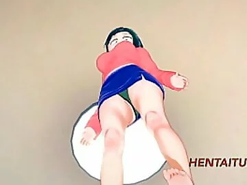 Boku No Hero Hentai 3D - Inko jerk off and blowjob to Midoriya Izuku (Deku) with multiple cum