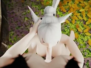 FFXIV Miqo'te Catgirl Futa POV Blowjob with Cumshot Finish with SOUND