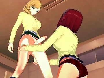Futa Milly Ashford fucks Kallen in the student council room - Code Geass Hentai