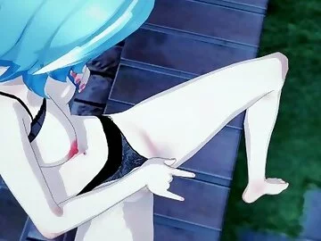 Eula fingering herself and having a squirting orgasm - Genshin Impact Hentai