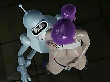 Futurama - Leela gets creampied by Bender - 3D Porn