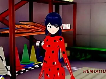 Miraculus Ladybug Hentai 3D - Ladybug handjob and blowjob with cum in her mouth