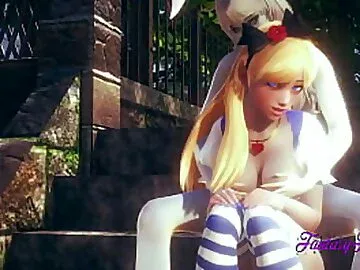 Alice in The Wonderland Hentai 3D - Alice is Fucked by White Rabbit and he cums in her pussy- Animation Japanese Porn Video