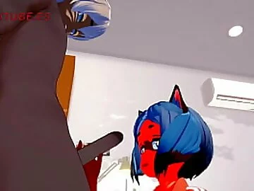 BNA - Michiru x Bestial Handjob, Blowjob and Fuck with cum inside