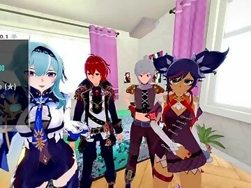 FOURSOME WITH EULA AND XINYAN - GENSHIN IMPACT PORN