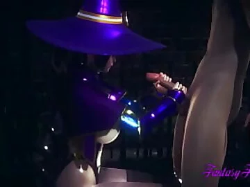 Genshin Impact Hentai - Mona Hard Sex Under the rain