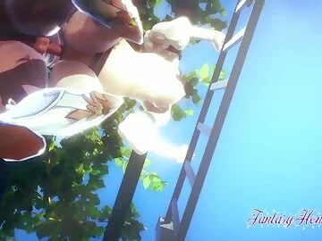 Genshin Impact Hentai - Jean is fucked in the garden of the adventurer's guild