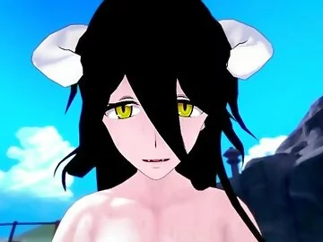 Overlord - Shalltear straponed hot succubus Albedo