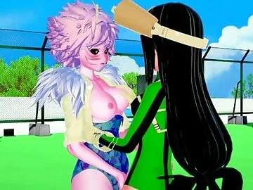 My Hero Academia Futa Mina x Froppy 3D Hentai