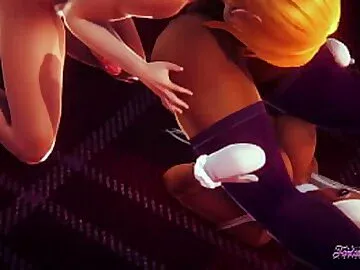 Boku No Hero Hentai 3D - Rumi Usagiyama Cunnilingus fucked with creampie in her pussy - Manga anime Cartoon Japanese Porn