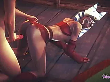 Star Wars Ahsoka 3d 4K - Fucked and blowjob with cumshot in her mouth