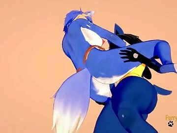 Star Fox Pokemon Star Fox Pokemon Furry Hentai - Krystal x Lucario Boobjob & Fucked