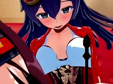 Finally find a correct use of Amber as a sexual toy for LaSignora (genshin impact)